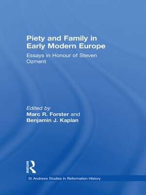 cover image of Piety and Family in Early Modern Europe